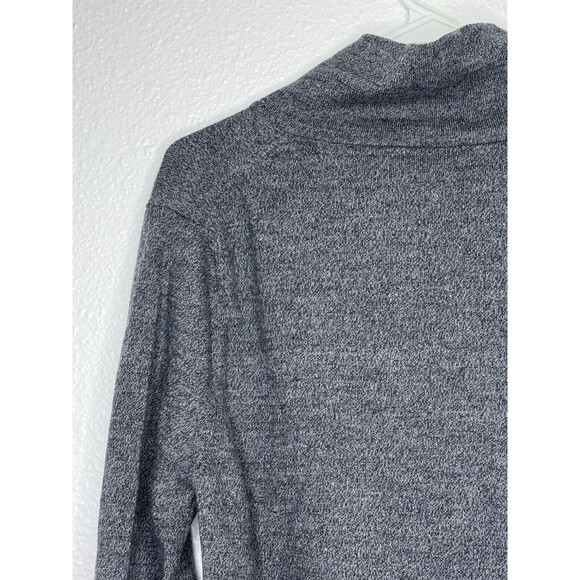 K+J2 Grey Pepper Merino Wool Sweater Mens Size XL Shawl Neck Gray *See Pics* - Picture 11 of 16